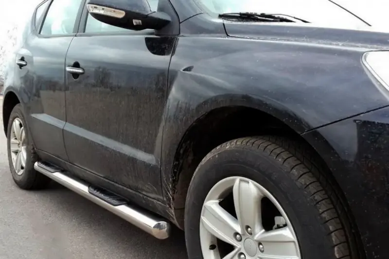 Бічні труби (2 шт., нерж) для Geely Emgrand X7 2011–