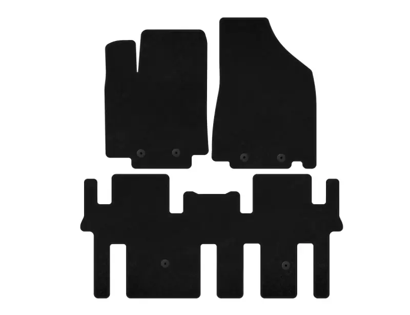 Килимки текстильні Premium (2 ряди, Чорний) для Nissan Pathfinder R52 2012–2021