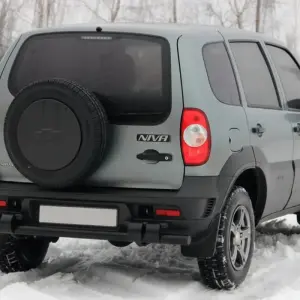 Задня дуга AK015 Black (нерж.) для Chevrolet Niva 1998–2020