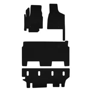 Килимки текстильні Premium (2008-2020, 3 ряди, 8-ми місний/Комплектація SXT, Чорний) для Dodge Grand Caravan V 2008–2020