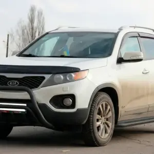 Кенгурятник WT002/2 Black (нерж.) для KIA Sorento II XM 2009–2014
