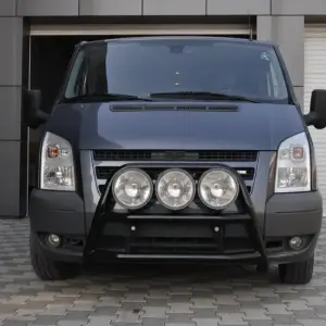 Кенгурятник WT018 Black (2006-2014, нерж.) для Ford Transit 2000–2014
