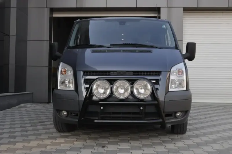 Кенгурятник WT018 Black (2006-2014, нерж.) для Ford Transit 2000–2014