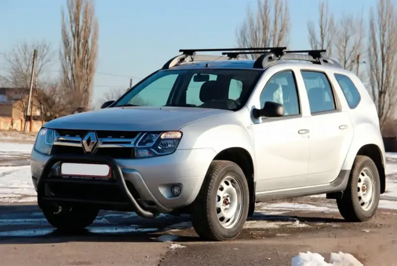 Кенгурятник WT022 Black (нерж) для Dacia Duster 2008–2018