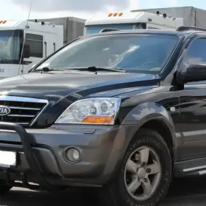 Кенгурятник WT003 Black-2 (нерж.) для KIA Sorento I BL 2002–2009