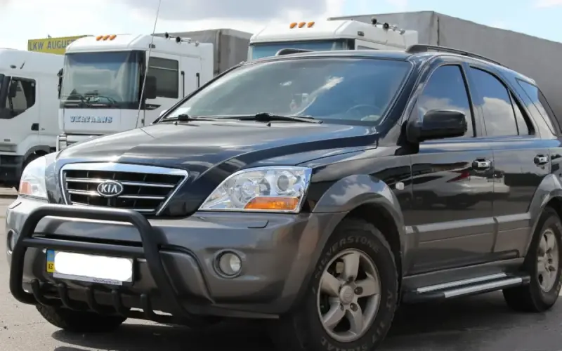 Кенгурятник WT003 Black-2 (нерж.) для KIA Sorento I BL 2002–2009