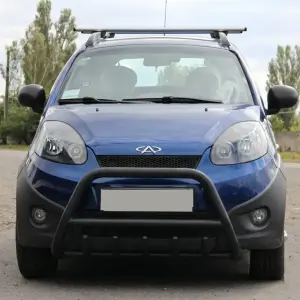 Кенгурятник WT003 Black (нерж) для Chery Beat 2009–2015
