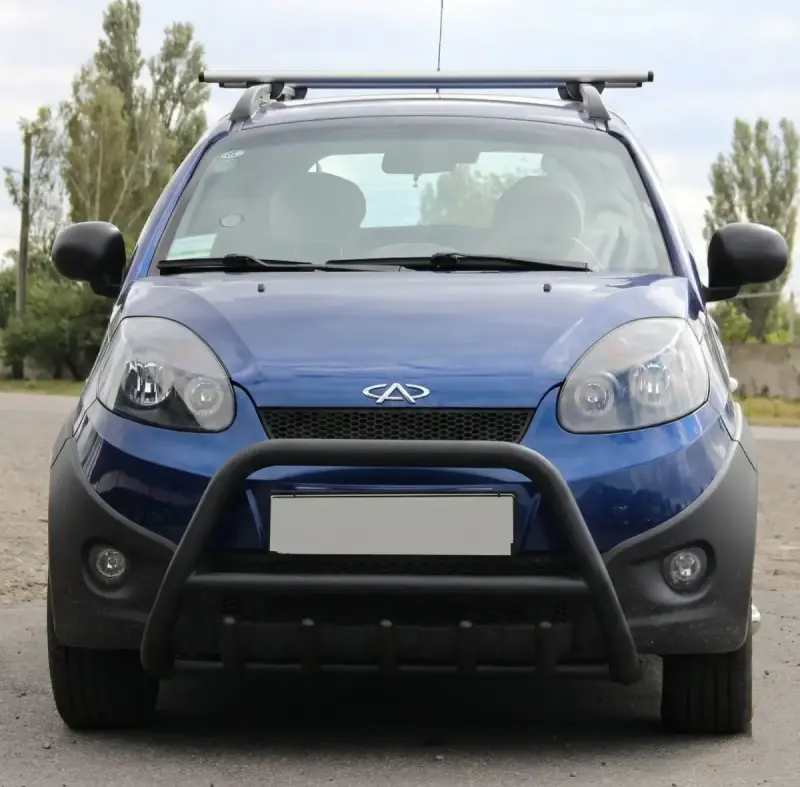 Кенгурятник WT003 Black (нерж) для Chery Beat 2009–2015