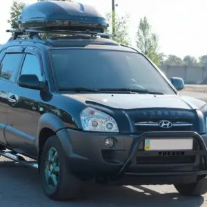 Кенгурятник WT025 Black (нерж.) для Hyundai Tucson JM 2004–