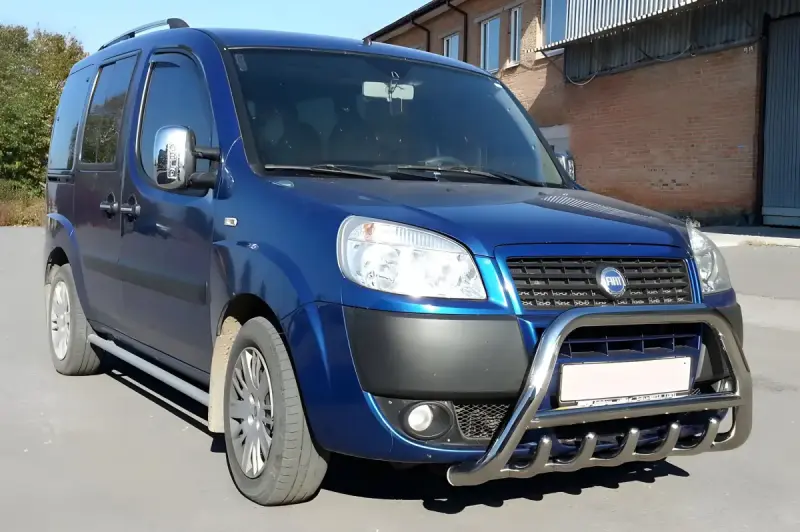 Кенгурятник WT003 (нерж.) для Fiat Doblo I 2001–2005