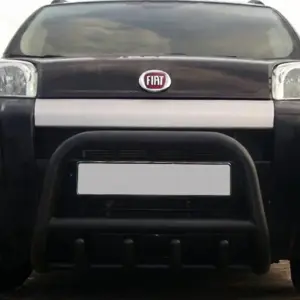 Кенгурятник QT006 Black (нерж.) для Fiat Fiorino/Qubo 2008–2024