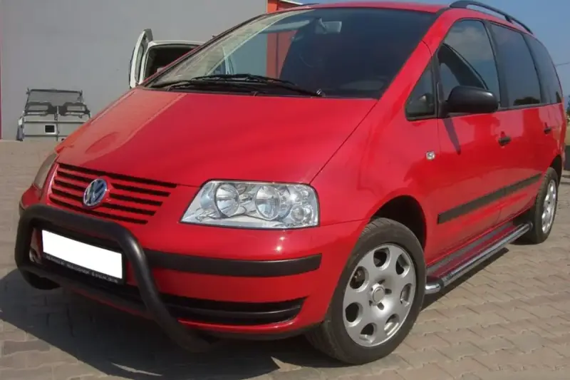 Кенгурятник WT005 Black (нерж) для Volkswagen Sharan 1995–2010