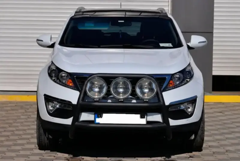 Кенгурятник WT018 Black (нерж.) для KIA Sportage 2010–2015