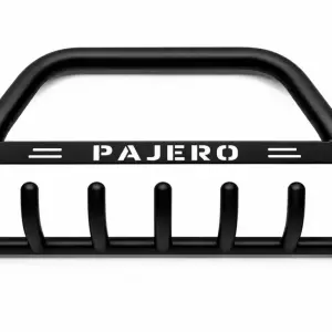 Кенгурятник WT004 Black (нерж) для Mitsubishi Pajero Wagon IV 2006–2021