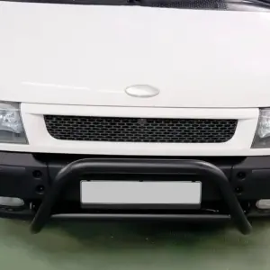 Кенгурятник WT006 Black (нерж) для Ford Transit 2000–2014