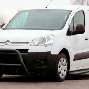 Кенгурятник WT003 Black (нерж) для Peugeot Partner Tepee 2008–2018