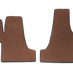 Килимки EVA (Коричневий, передні, для 2+1) для Volkswagen T6 2015–2024