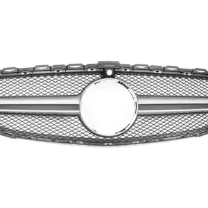 Передня решітка AMG Silver (для Avantgarde/AMG-Line/C43 AMG) для Mercedes-Benz C-class W205 2014–2021