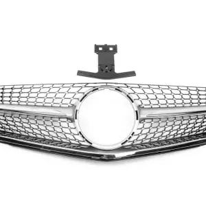 Передня решітка Diamond Silver (для C63) для Mercedes-Benz C-class W204 2007–2015