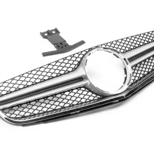 Передня решітка AMG Silver (для C63) для Mercedes-Benz C-class W204 2007–2015