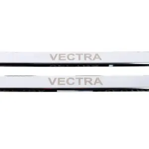 Накладки на пороги (Carmos, 2 шт, сталь) для Opel Vectra C 2002–2008