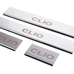 Накладки на пороги Carmos (4 шт, нерж.) для Renault Clio III 2005–2012