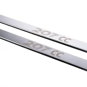 Накладки на пороги Carmos (2 шт, нерж.) для Peugeot 207 2006–2014