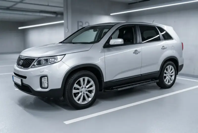 Бокові пороги RedLine Black (2 шт., Алюміній) для KIA Sorento II XM 2009–2014