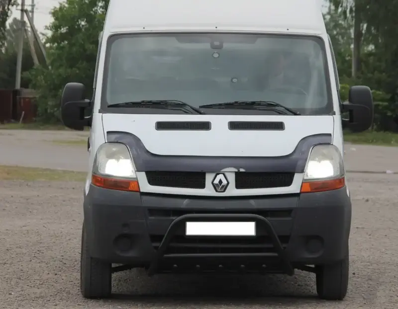 Передня дуга WT003 Black (нерж.) для Nissan Interstar 2002–2010