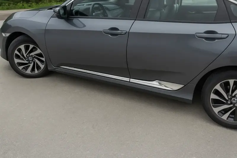 Молдинг дверний V2 (4 шт, нерж) для Honda Civic Sedan X 2016–2021