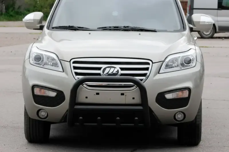 Кенгурятник QT006 Black (нерж.) для Lifan X60 2011–