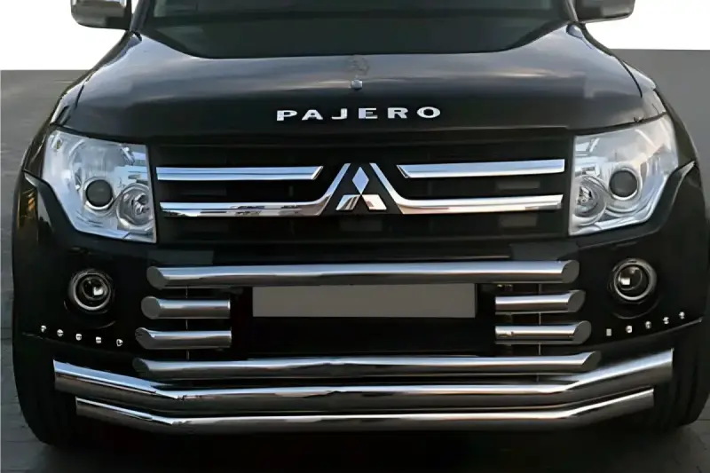 Передній захист ST015-9 (нерж.) для Mitsubishi Pajero Wagon IV 2006–2021
