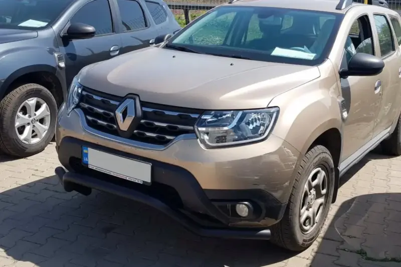 Передній захист WT008 Black (нерж.) для Dacia Duster 2018–2024