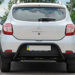 Задня дуга AK007 Black (нерж) для Renault Sandero 2013–2022