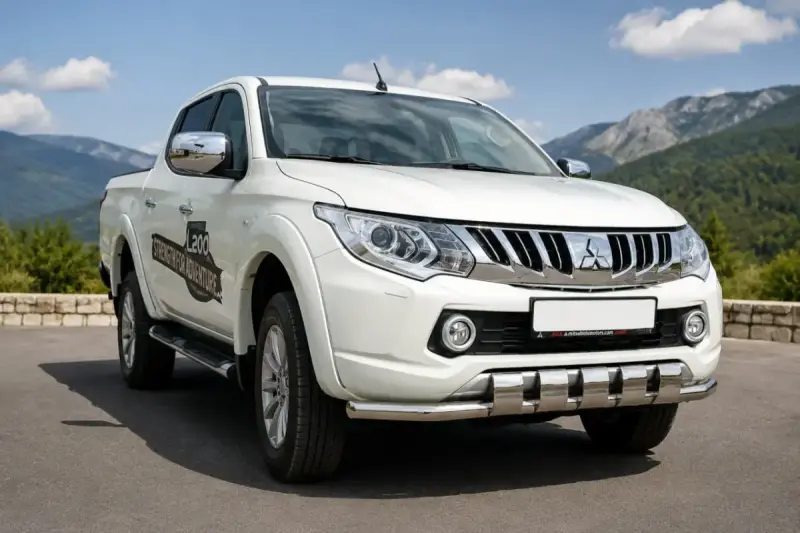 Передній захист ST015 (нерж) для Mitsubishi L200 2015–2024