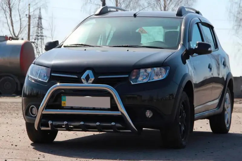 Передня дуга WT003 (нерж.) для Dacia Sandero 2013–2020