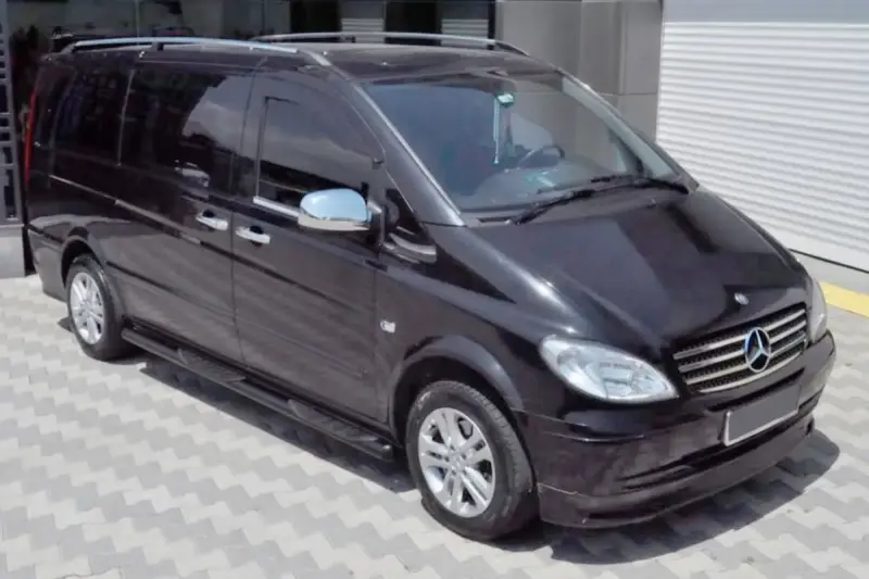 Бічні труби Black (2 шт., Нерж.) для Mercedes-Benz Viano 2004–2014