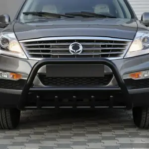 Кенгурятник WT003 Black (нерж) для SsangYong Rexton I 2001–2017