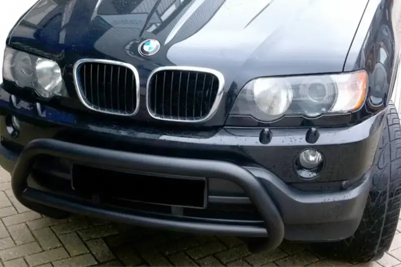 Кенгурятник WT015 Black (нерж) для BMW X5 E53 1999–2006