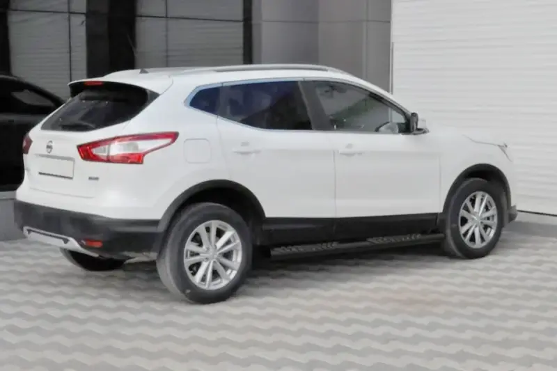 Бічні труби Black (2014-2017, 2 шт., нерж.) для Nissan Qashqai 2014–2021
