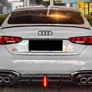 Дифузор заднього бампера V3 (для S-Line 2021-2025, Карбон) для Audi A5 2016–2025