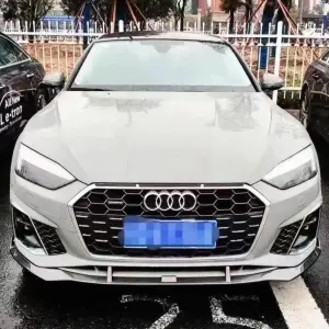 Накладка на передній бампер Lip V4 (для S-Line 2021-2025, Карбон) для Audi A5 2016–2025