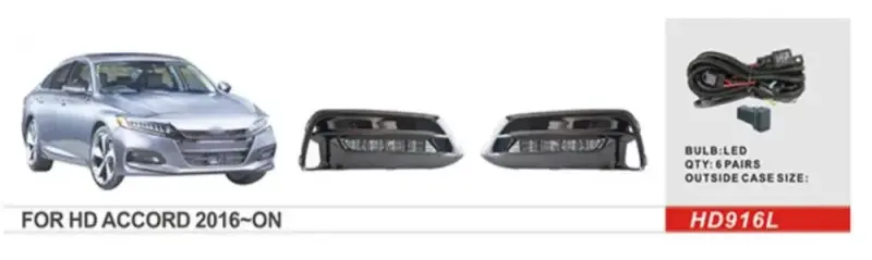 Протитуманки EU-type (2017-2020, LED) для Honda Accord X 2017–2022