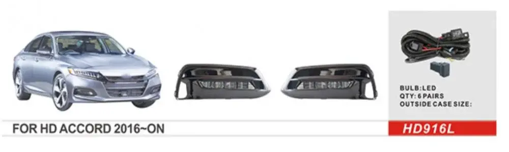 Протитуманки EU-type (2017-2020, LED) для Honda Accord X 2017–2022