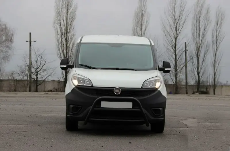 Кенгурятник WT022 Black (нерж) для Fiat Doblo II 2010–2022