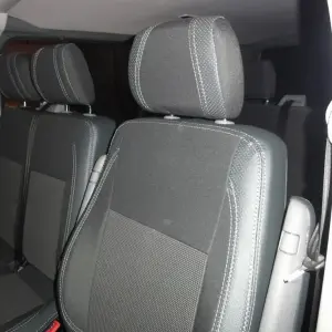 Авточохли (екошкіра та тканина, Premium) для Volkswagen T5 Caravelle 2004–2010