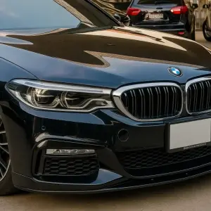 Ніздрі M-Look (2017-2020, чорний глянець з хром окантовкою) для BMW 5 серія G30/G31 2017–2023