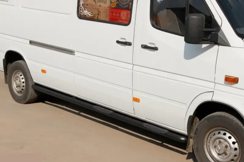 Бічні труби Black (2 шт., нерж.) для Volkswagen LT 1995–2006
