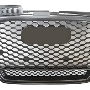 Передня решітка RS-style V-2 (чорна з хромом) для Audi A4 B7 2004–2008