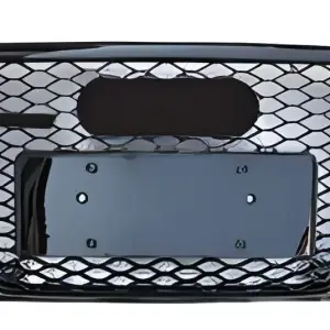 Передня решітка RS-style V-1 (2007-2011, чорна з хромом) для Audi A4 B8 2007–2015